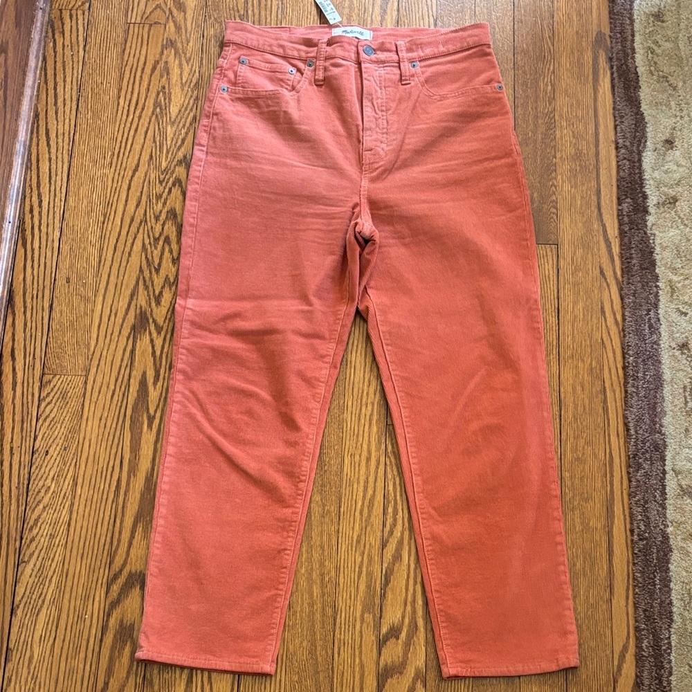 Madewell Women's Straight Leg Pants in Rust